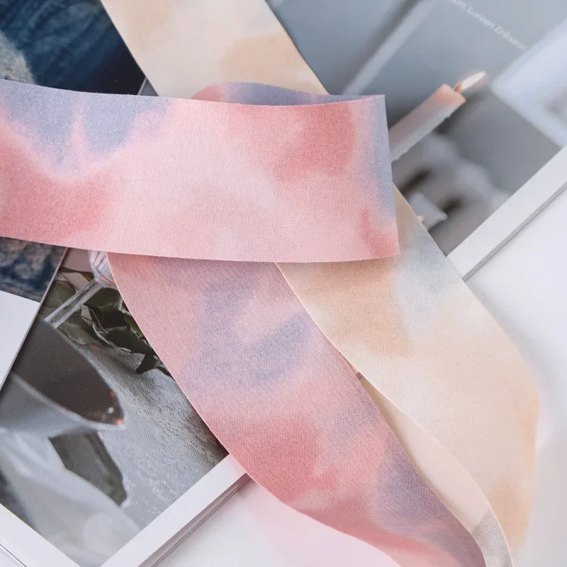 Blooming Fabric Printing Ribbon Diy Flowers Gift Packaging Clothing Bag Topper Accessories Bow Hair Accessories 40mm 100yards