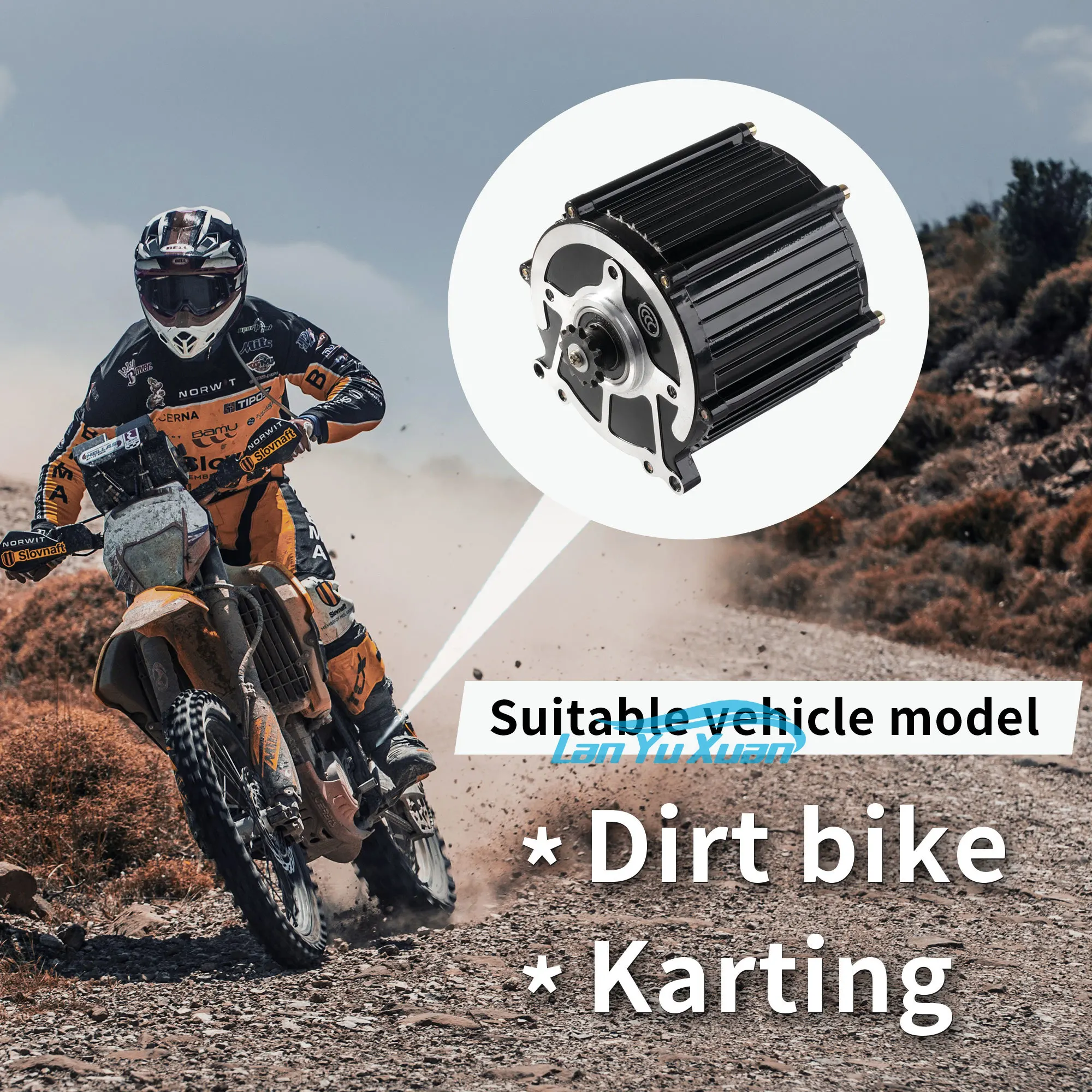 Kunray 60V72V 3000W High Torque Electric Go Karts E-Bike Electric Motorcycle Scooter Brushless dc Motor