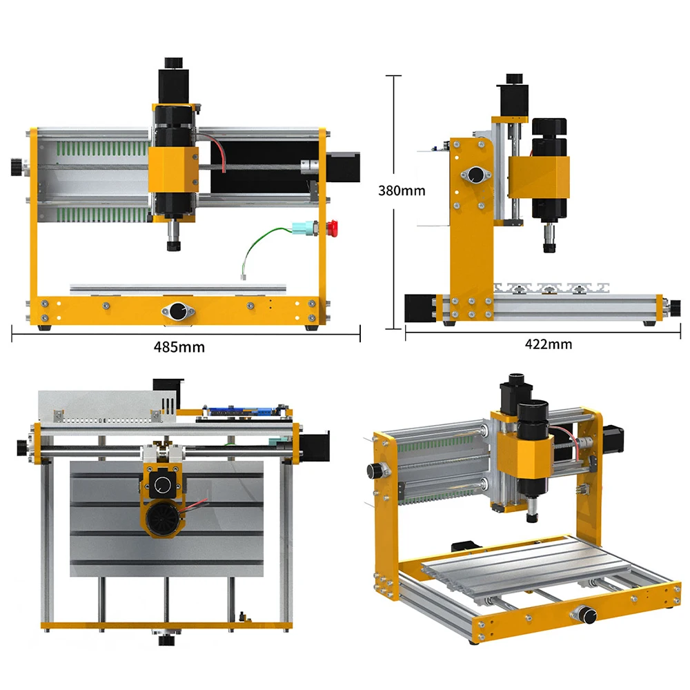 Imagem -05 - Máquina Roteadora Cnc 500w Máquina Cnc 3018 Pro Max Fresadora Totalmente Metálica para Corte de Escultura em Fibra Mdf Acrílica de Madeira