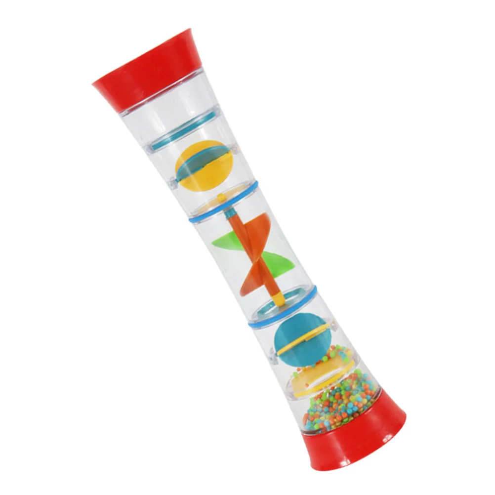 Rainphone Cognitive Plaything Rotating Wooden Hand Bell Toy Grab Exercising Plastic Children Training