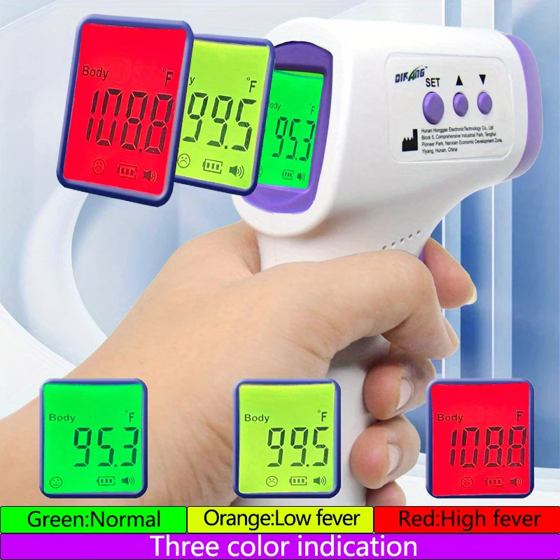 Non-contact high precision medical forehead temperature gun handheld intelligent ear thermometer home fever detector LED display