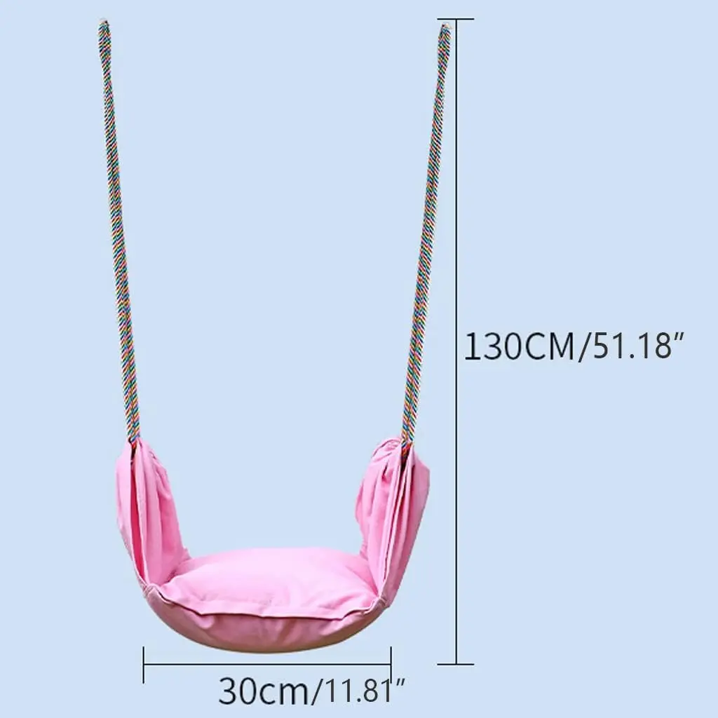 Zwaar uitgevoerd peuter buiten schommel speelgoed tuin boom touw stoel met wattenschijfje regenboog hangend binnenmeubilair voor kinderen cadeau