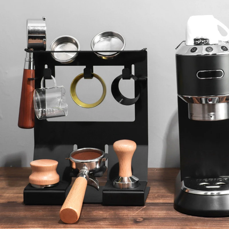 

Espresso Portafilter Holder Rack Handle Mat Stand Coffee Tamper Base Barista Accessories Espresso Machine Cleaning Tool