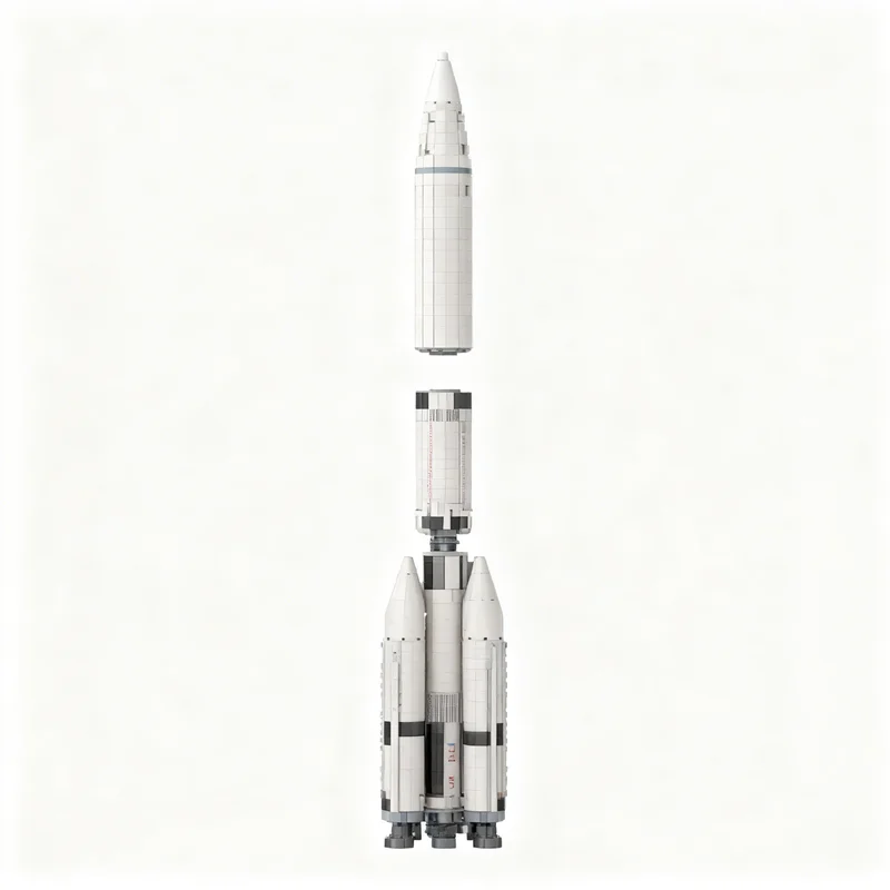 5630pcs MOC Space Saturn V MLV-25L Two-Stage 12 Meter Payload Fairing. Model Building Blocks Toys Architecture Christmas Gift