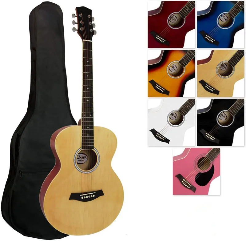 

39-40 Inch Acoustic Steel String Rounded Corner Barrel Guitar Beginner Introductory Boy and Girl Acoustic Guitar