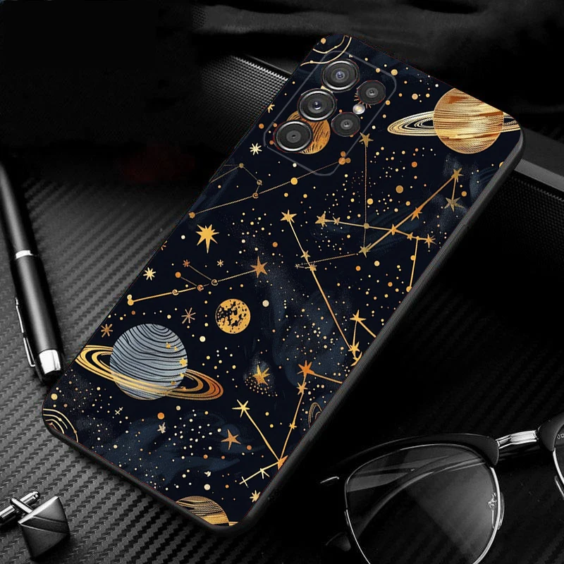 Planets and stars in space Soft Silicone Phone Case For Samsung Galaxy S26 S25 S24 S23 S22 S21 Ultra Plus S24 S23 S20 FE S26Edge