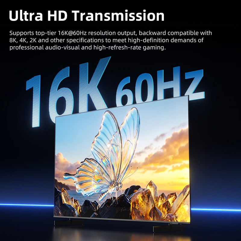DOONJIEY 16K DisplayPort 2.1 Cable DP Male to Male Silicone Cable 80Gbps UHD Ultra HD Video Audio Cord for Laptop Gaming Monitor