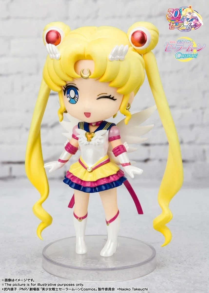 Bandai Sailor Moon Figuarts Mini Theater Version Eternal Sailor Moon Rabbit Action Figure Model Doll Collection Decoration Gift