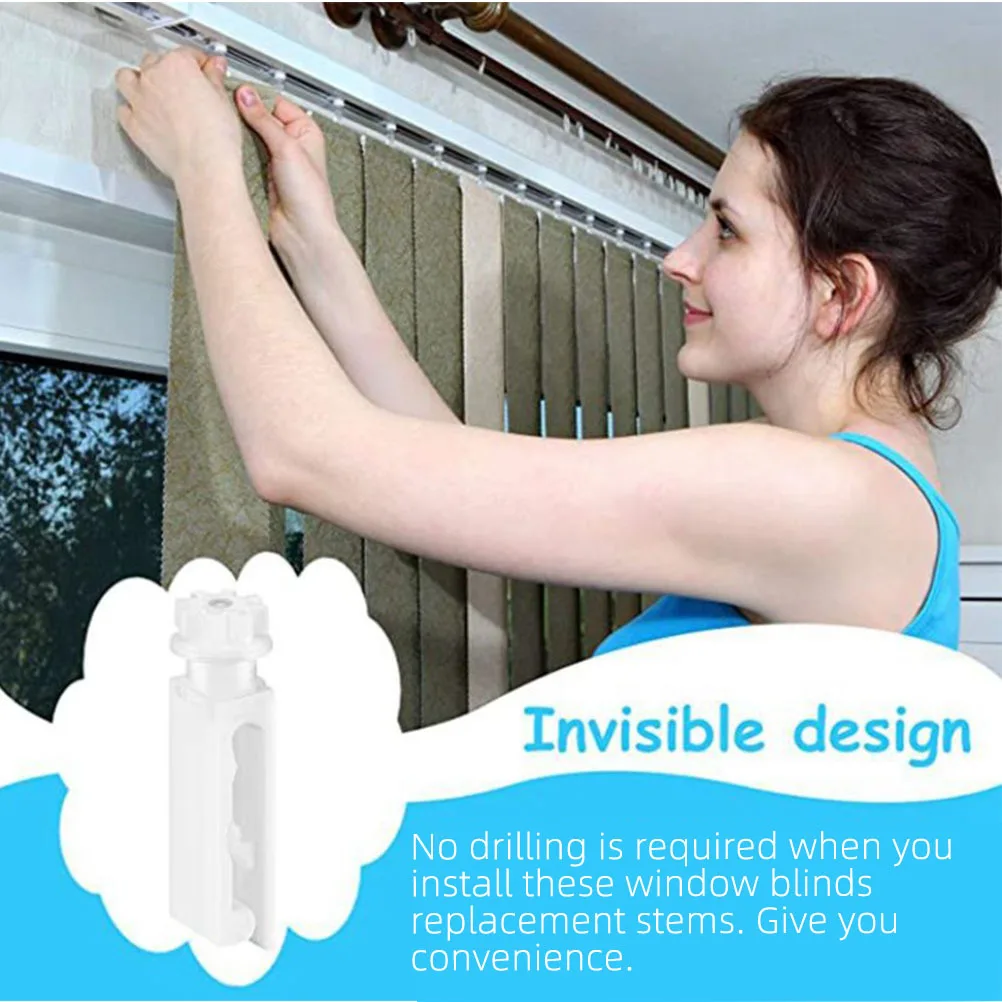 

12Set Vertical Blind Repair Tabs Stems PVC Replacement Parts for Window Blinds Repair Accessories Blind Parts
