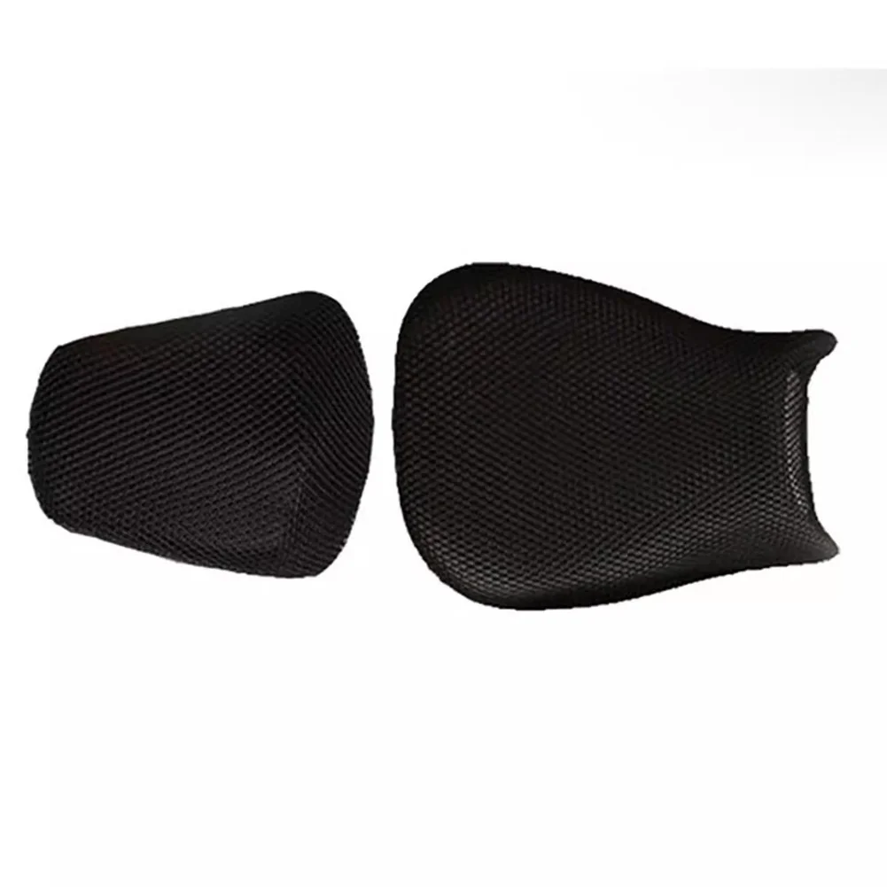 Bike Seat Protector Black Motorbike Seat Cover Breathable Mesh Shockproof Protection Anti-slip Anti-wear Quick-dry