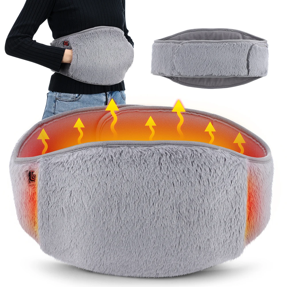 3 Levels Electric Heating Pad for Abdominal Menstrual Pain Relief Heated Therapy Belt Cold-Proof Hand Warmer Waist Warming Pad
