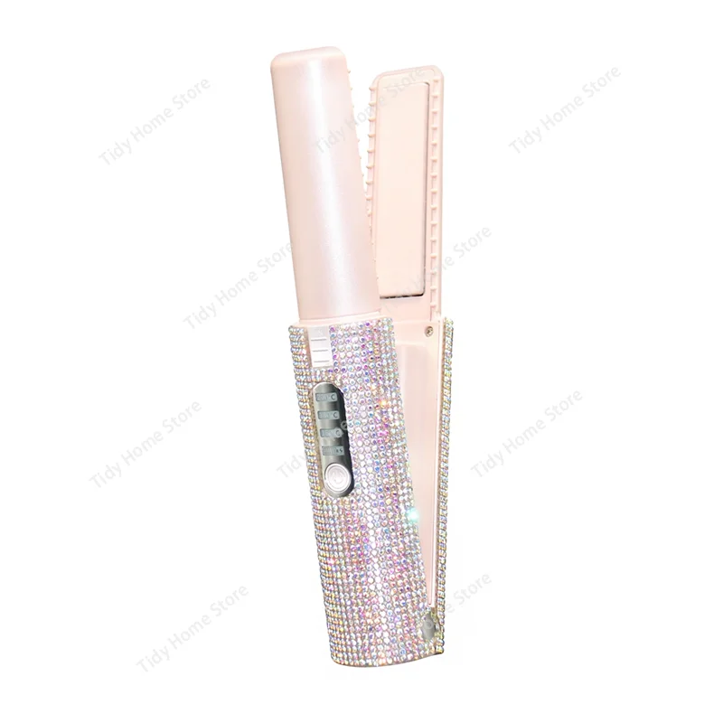 

Мини-беспроводной выпрямитель для волос: перезаряжаемый портативный USB-инструмент для укладки волос для выпрямления и завивки волос