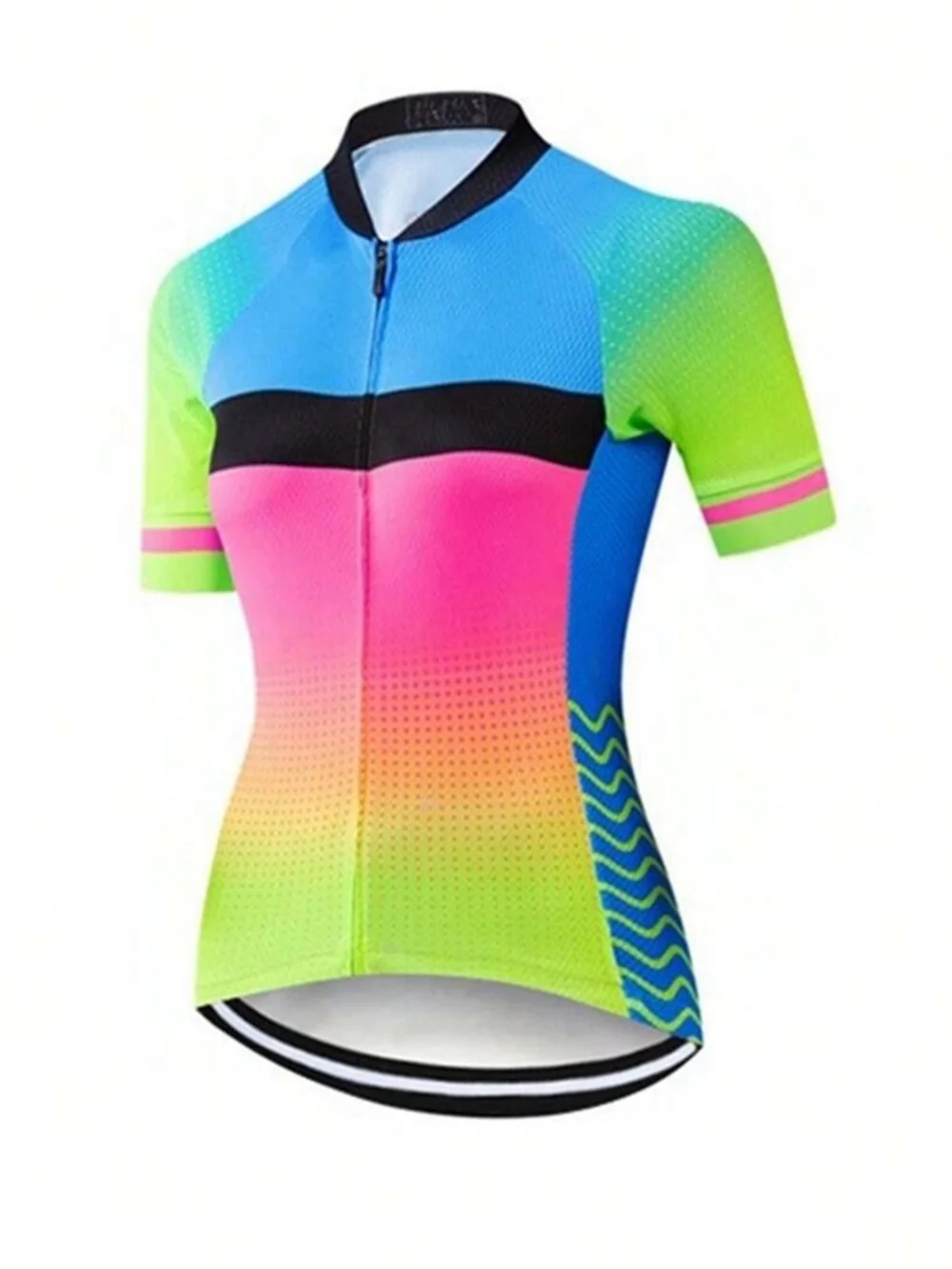Women\'s Cycling Jersey Short Sleeve Bike Shirts Full Zip Bicycle Biking Tops Road Mountain Riding  with Pockets