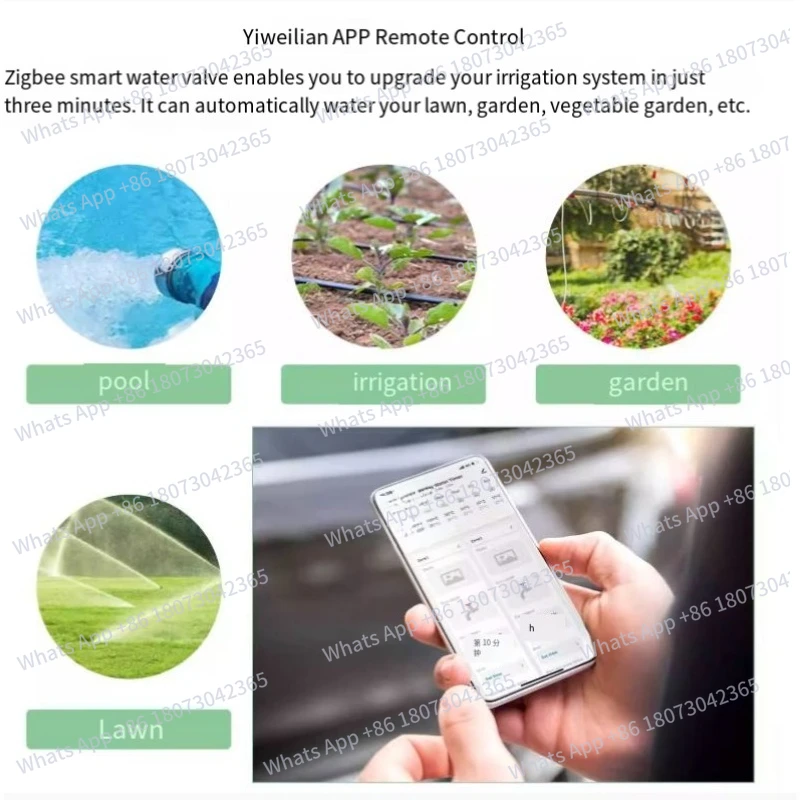 Válvula de agua inteligente IP55, controlador de aspersor, riego automático doméstico, Compatible con eWeLink Alexa