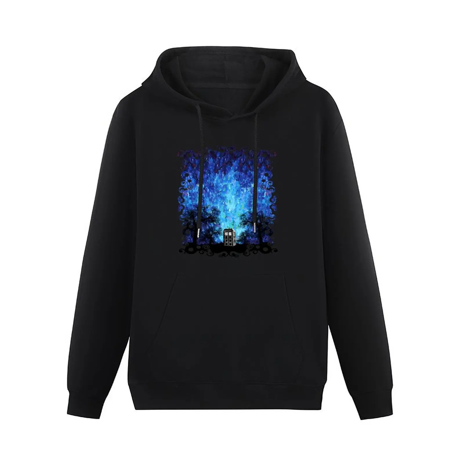 lonely phone booth Pullover Hoodie korean autumn clothes men clothes male clothes korean style hoodie graphic