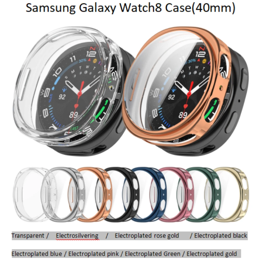 

New HOT Samsung Galaxy Watch8 Full Coverage Tpu Case/ Protector 40mm 8 Colors Ready to ship