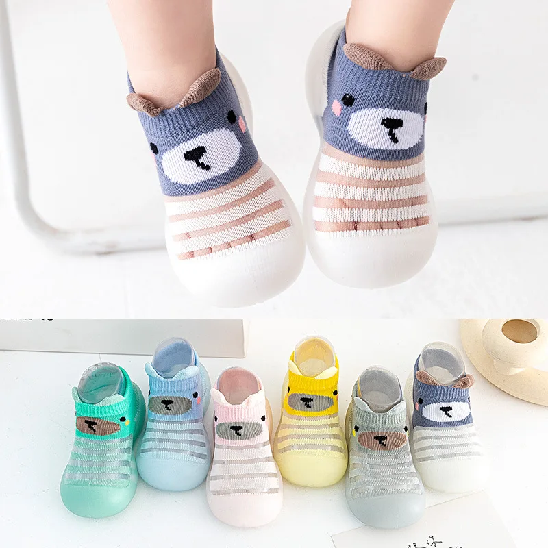 

Spring and summer baby toddler shoes soft bottom non-slip baby indoor shoes breathable stockings bear pattern