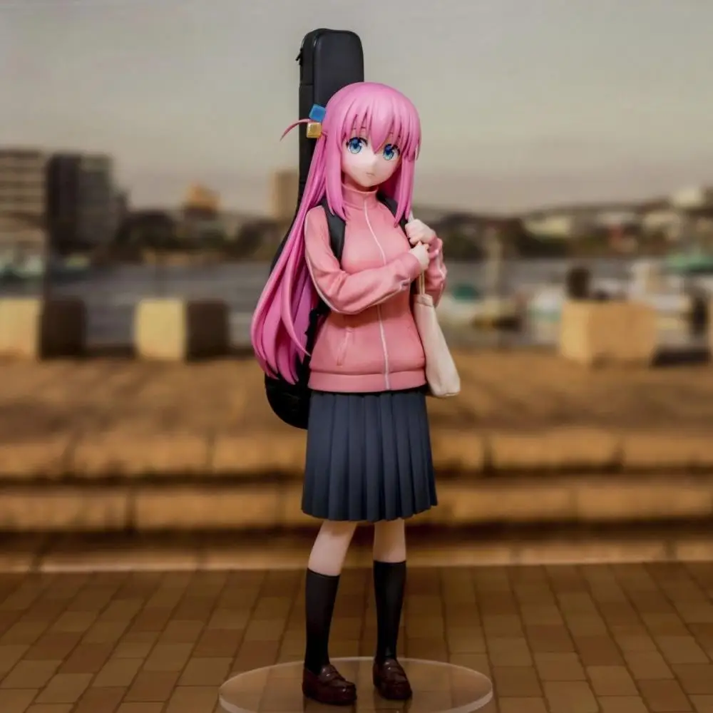 

Bocchi The Rock! anime guitar hero Gotoh Hitori Carrying a guitar bag Standing posture pvc model High quality collectibles toy