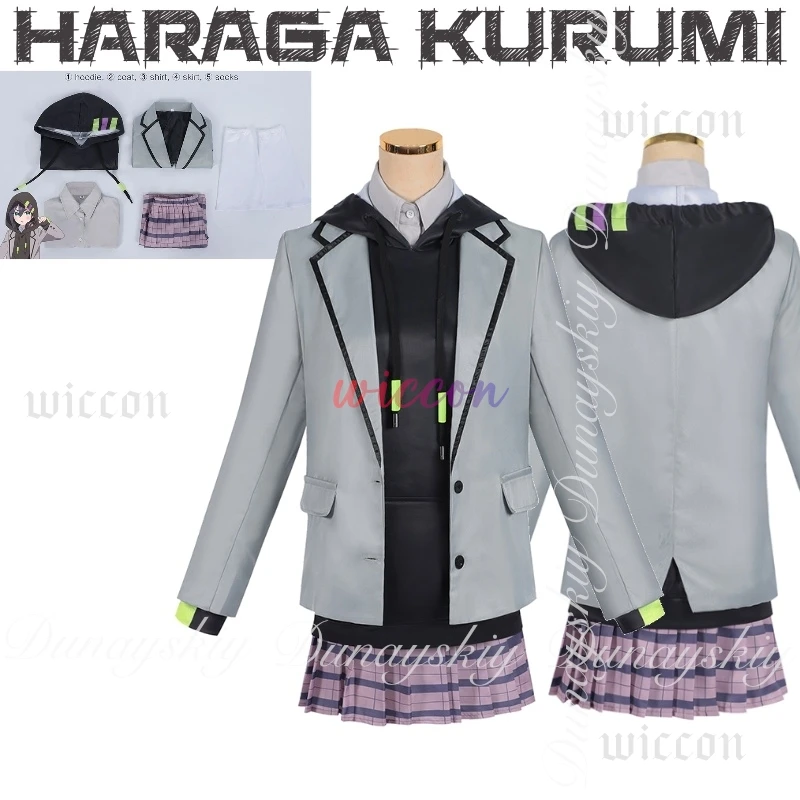

The 100 Girlfriends Who Really, Really, Really, Really REALLY Love You Anime Haraga Kurumi Cosplay Uniforms Cosplay Costume Suit