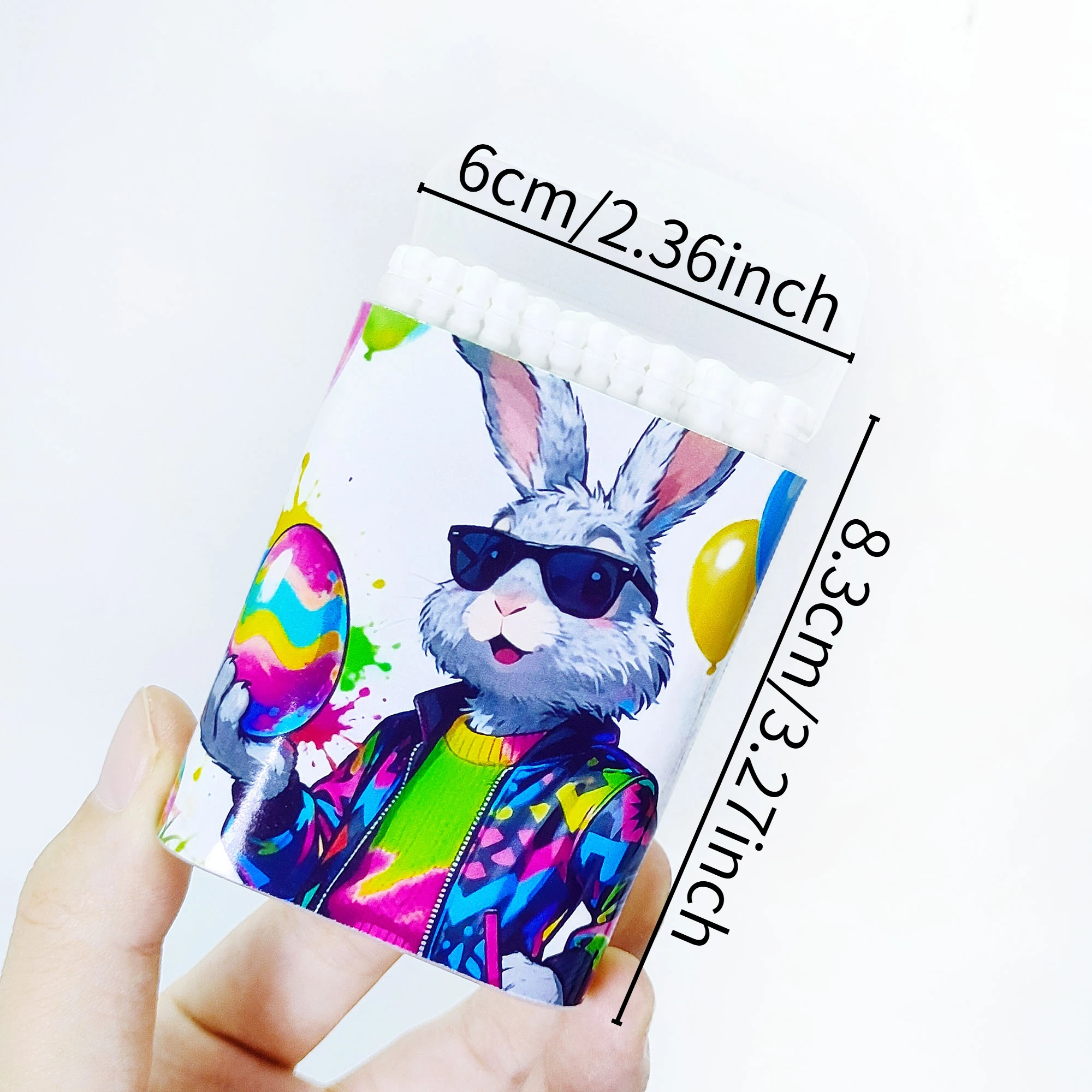 200 peças de cotonetes com tema de páscoa, cotonetes em forma de coelho, bastões de cotonete de esfregão de parafuso multifuncional de ponta dupla.