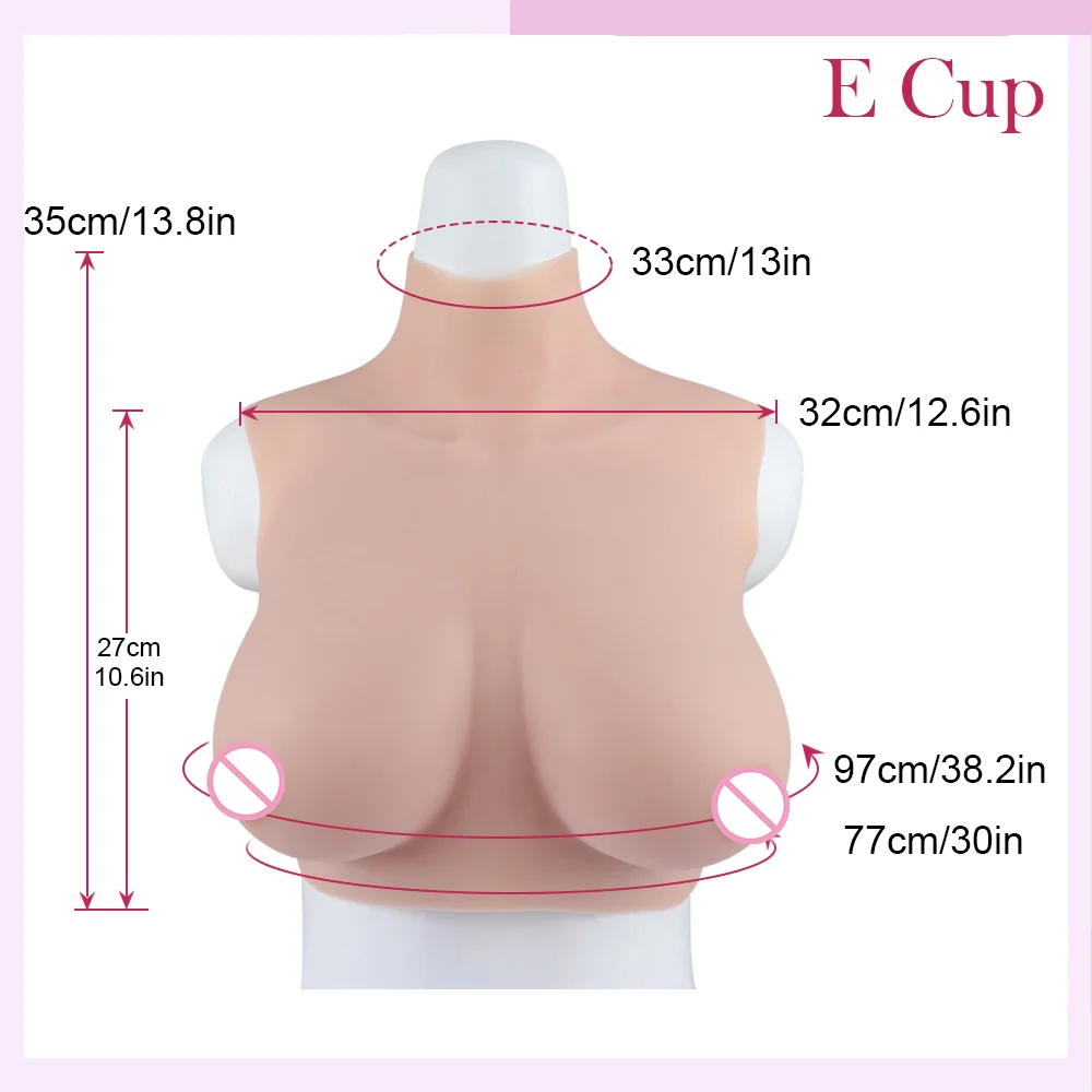 Fake Boobs Silicone Breast Forms Chest Expansion False Tits Natural Sagging for Crossdresser Transgender Drag Sissy Cosplay