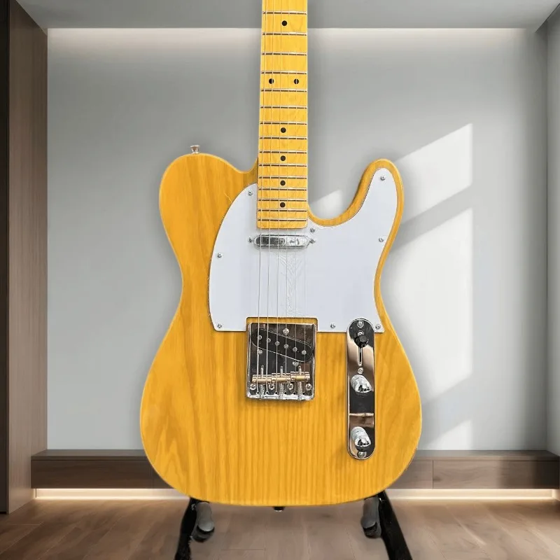 Hot Sales TLQ Style Butterscotch Blonde Solid Electric Guitar SS Single Coil Pickups Maple Neck Professional Performance Unisex