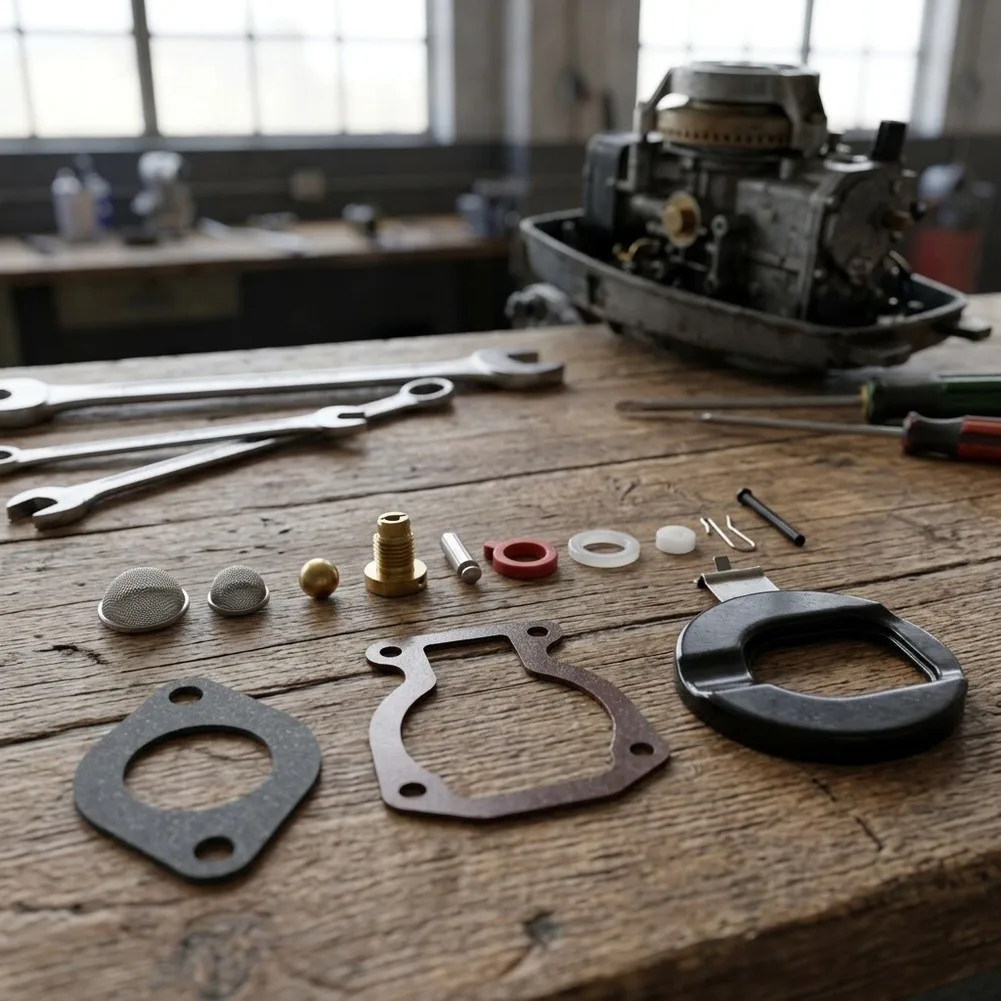 Carburetor Kit Compatible with For Johnson 9.9HP and 15HP for outboard Engines 1974-1988 for Engine Tuning and Repair