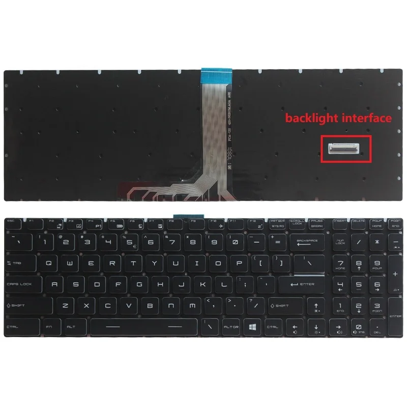 OEM Replacement New for MSI GL75 Stealth 10SDK 10SEK 9SCK MS-17E2 Per-Key RGB Backlit US Keyboard