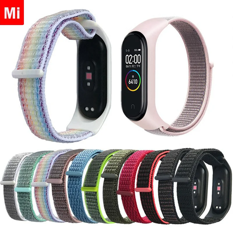 حلقة نايلون لشاومي Mi Band 7-7 nfc ساعة ذكية معصمه الرياضة Miband7 Correa استبدال سوار الذكية الفرقة 7 6 5 4 3 حزام