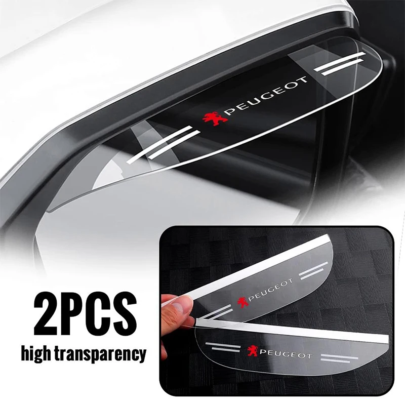 2 Piezas Protector de Espejo Retrovisor para Lluvia para Peugeot 208 2008 308 3008 408 508 5008 4008 206 307 RCZ Expert Partner