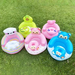 Baby shiny baby inflatable sofa kids puff portable bath chair PVC multifunctional seat practice bidet