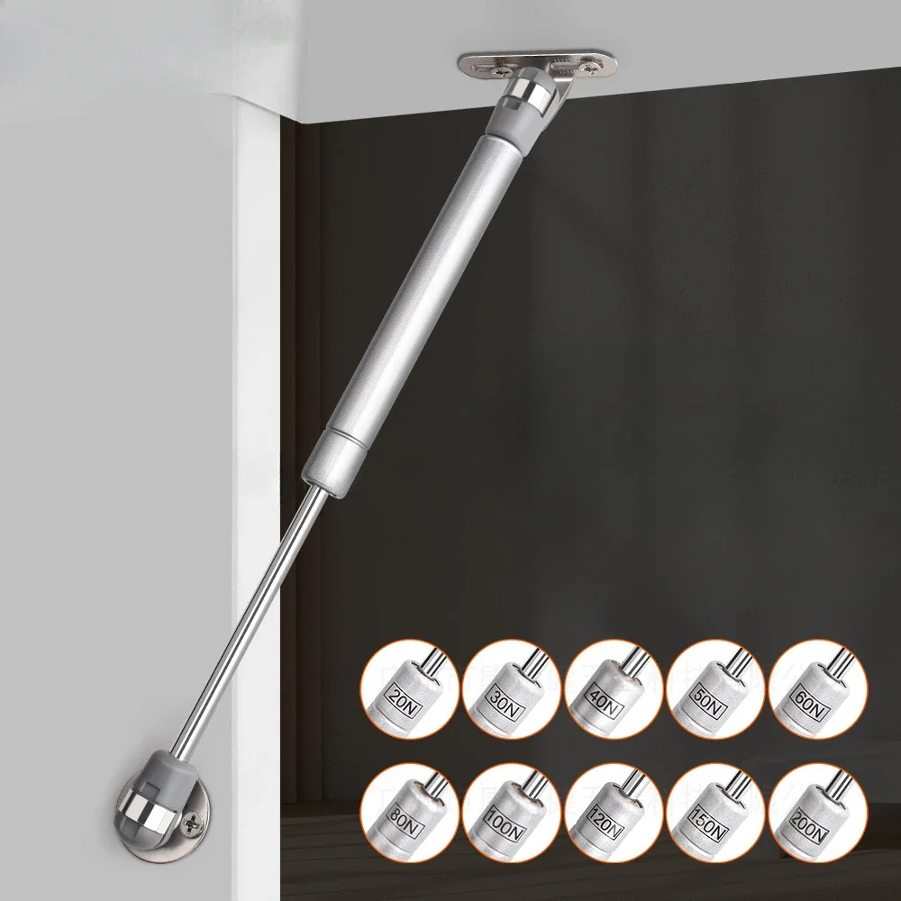 1 stücke 40/60/80/100/120/200N Schrank Tür Lift Unterstützung Gas Strut hydraulische Frühling Scharnier Kupfer Kraft Schrank Scharnier Möbel Werkzeug