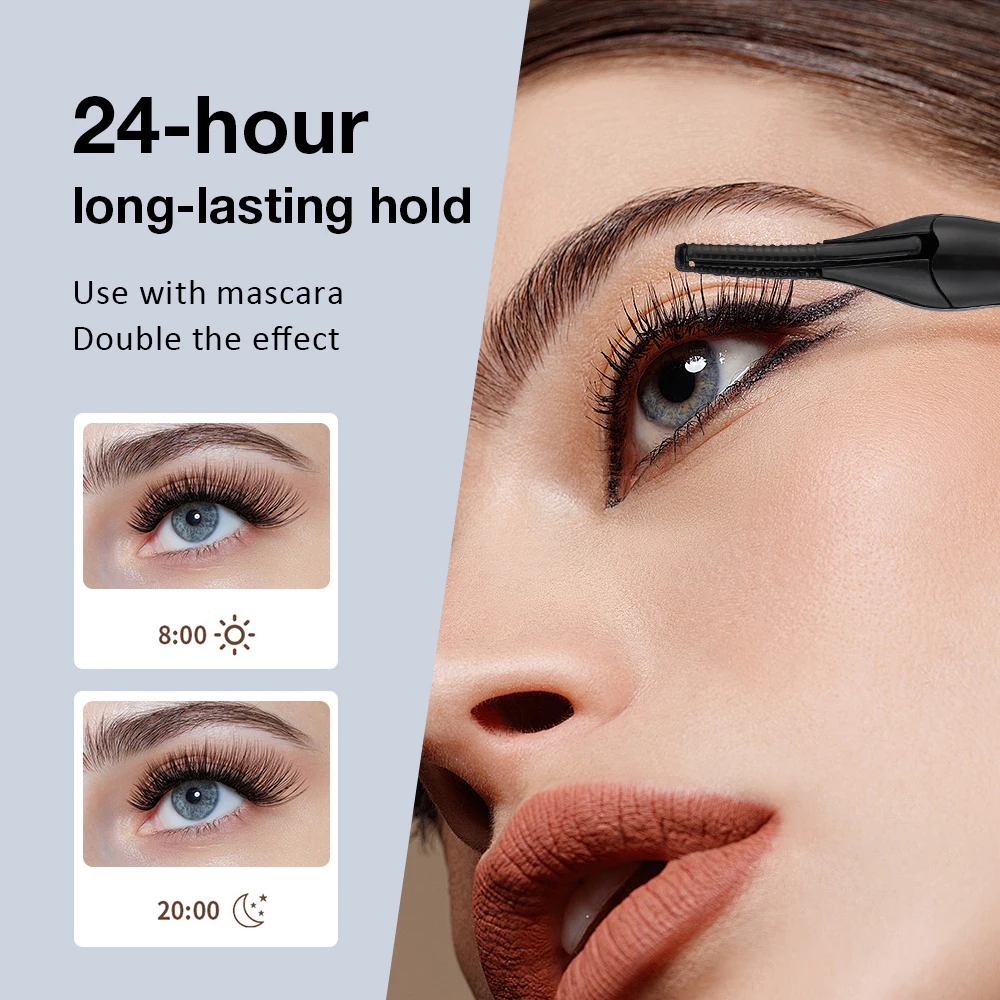 Electric Eyelash Curler Rechargeable Eyelashes Quick Heating Lasting Curling Clip Makeup Eyelash Curler Eyelash Slender Pen