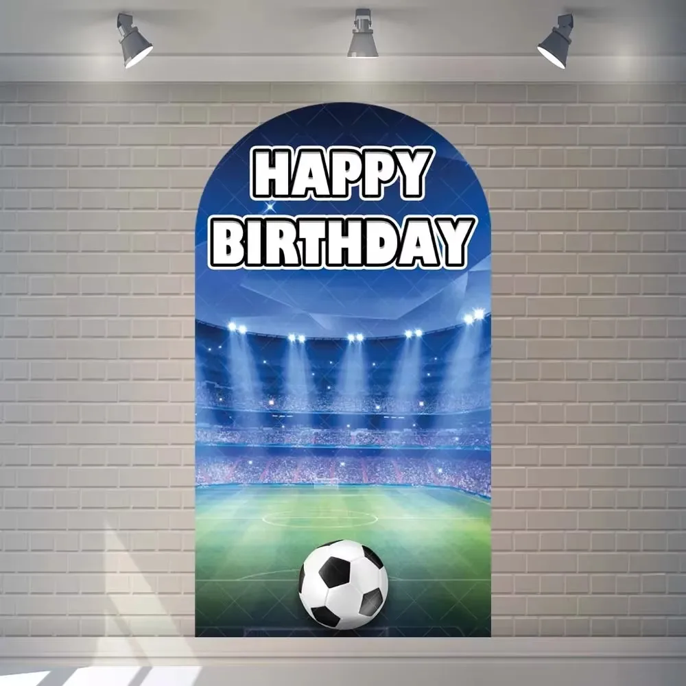 

Фон с аркой на футбольную тематику, украшение для дня рождения футбольного мальчика, обложка для детского душа, фон для фотосъемки
