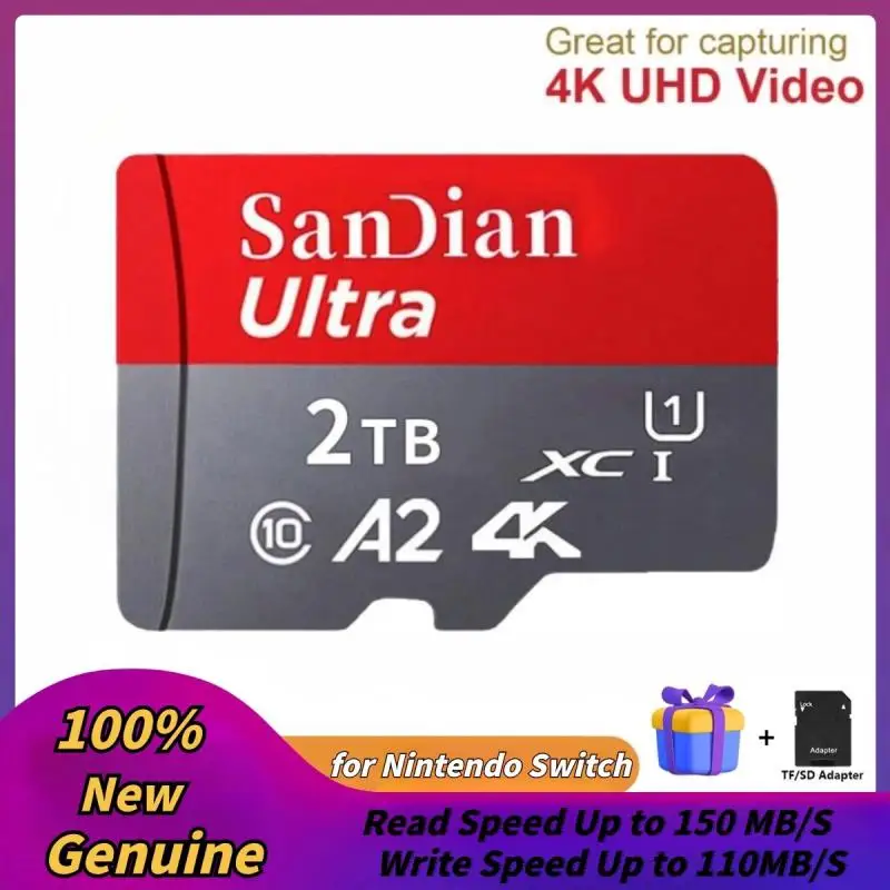 SanDian Ultra Micro TF Sd 128GB 256GB 512GB A2 SD Card TF Flash Card Memory Card 1TB 2TB Class 10 For Phone PC