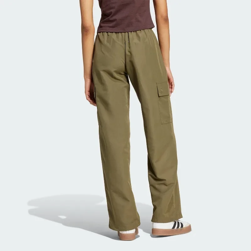 Adidas Quick Dry Woven Elastic High Waist Slim Fit Multi Cargo Pockets Yoga TrousersIX9972