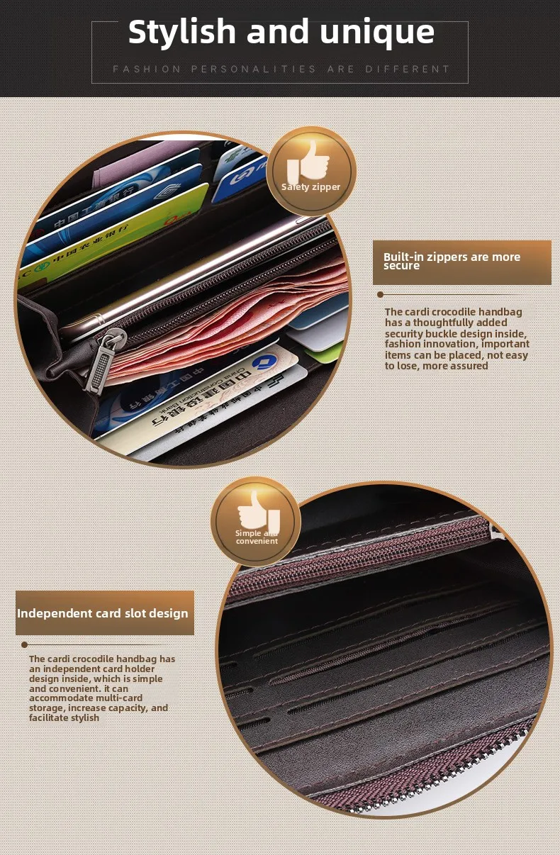 Sac à main Simple pour hommes, nouveau sac à main à fermeture éclair unique, grande capacité X, sac à main décontracté pour hommes, portefeuille Long pour téléphone