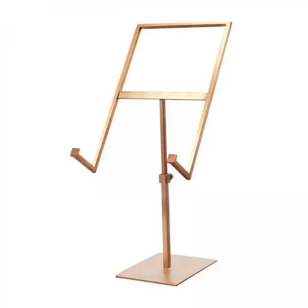 Elegant Shirt Display Stand Adjustable Height Metal Clothing Props Rack for Boutique Suit Shops