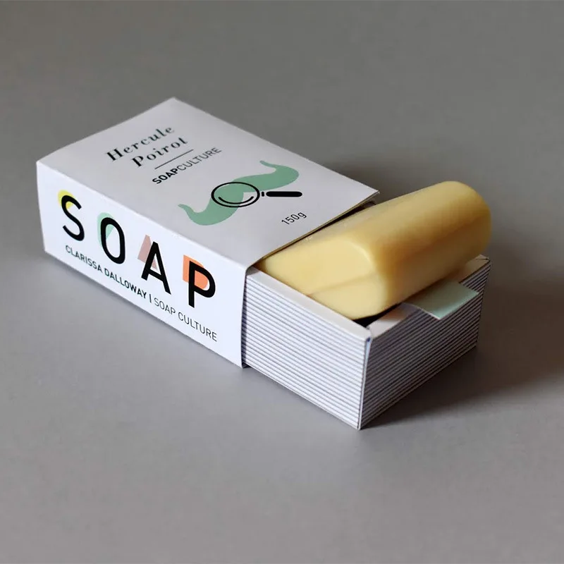 

500pcs Wholesale Customized Biodegradable Handmade Folding Soap White Sliding Paper Box for Shipping Homemade Soaps wj88
