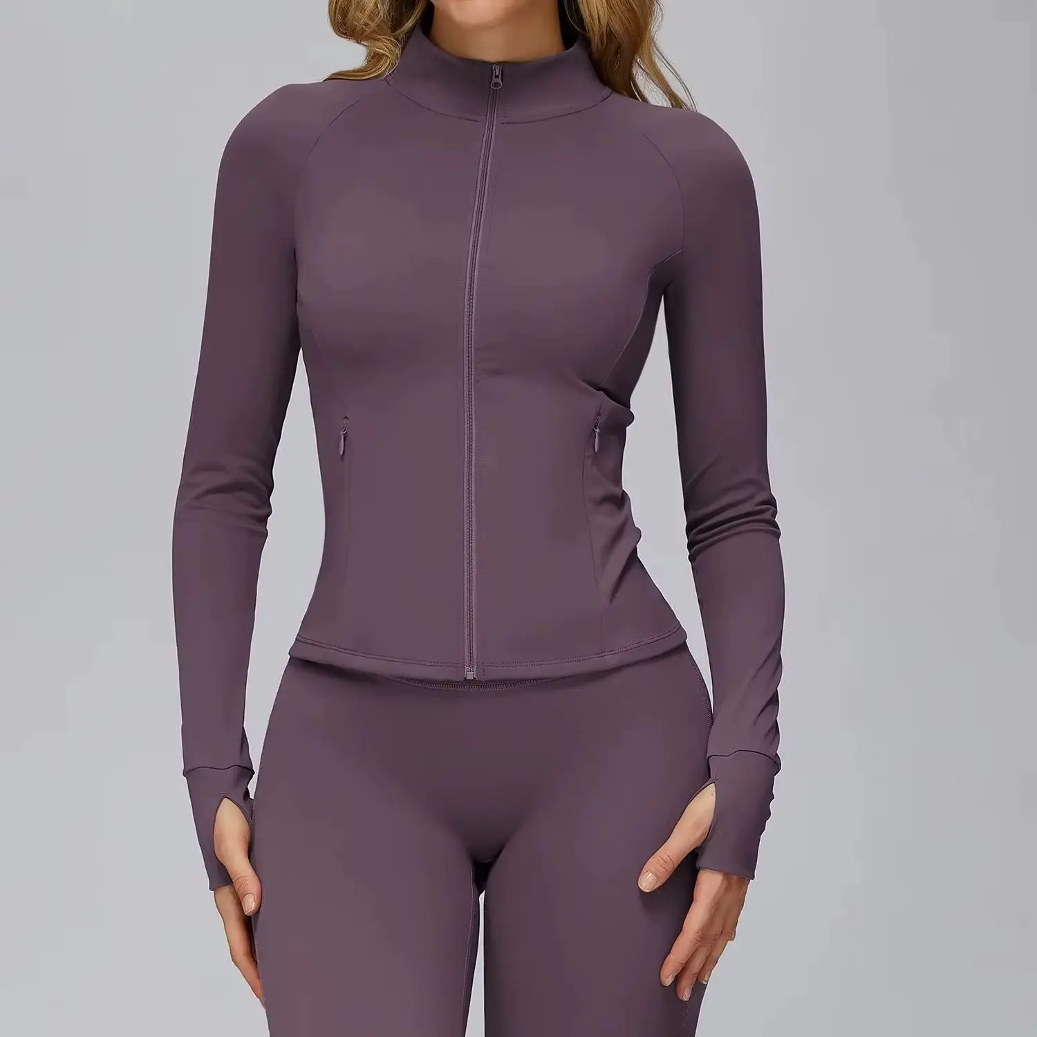 

Женская куртка на молнии, одежда для фитнеса, спортивная одежда с длинными рукавами, женская рубашка для йоги, быстросохнущий топ, солнцезащитный крем, спортивная одежда, одежда для йоги