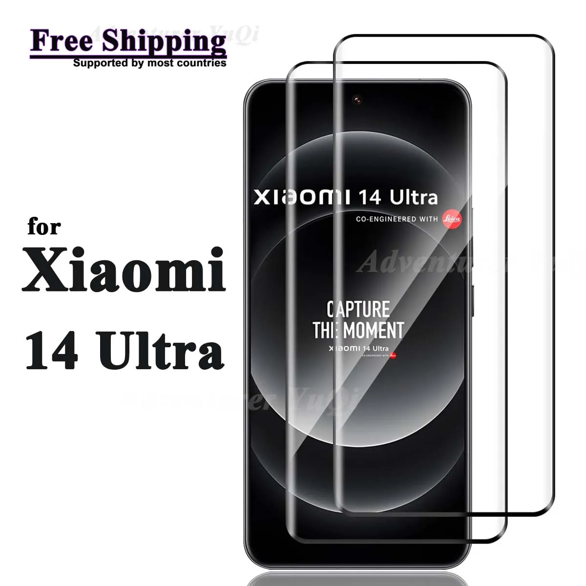 Screen Protector for Xiaomi 14 Ultra Tempered Glass 9H 3D Curved Protective Anti Scratch Fingerprint Scan Bubble free