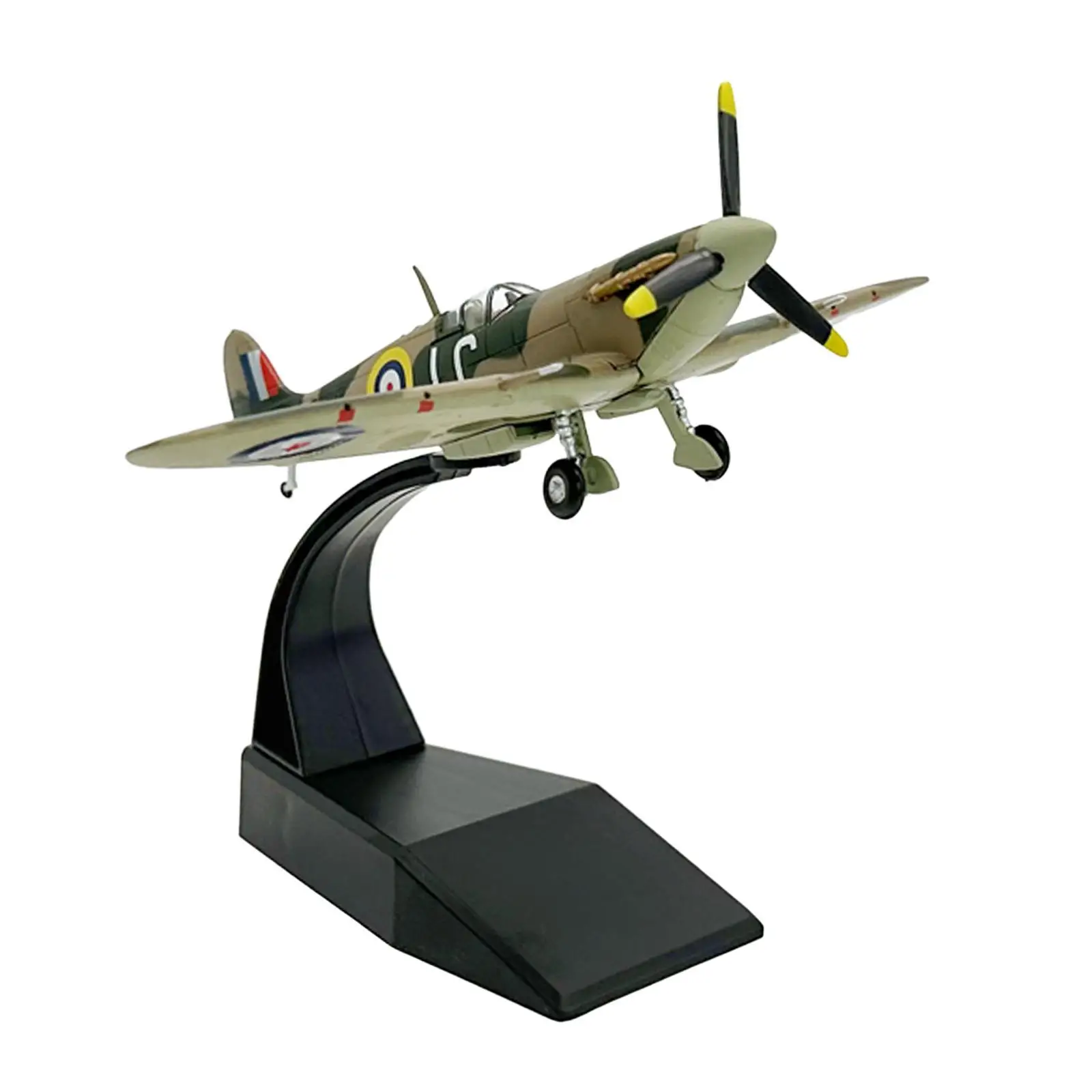 1/72 Scale Spitfire Model Airplane Model Ornaments Professional Realistic Aviation Souvenir