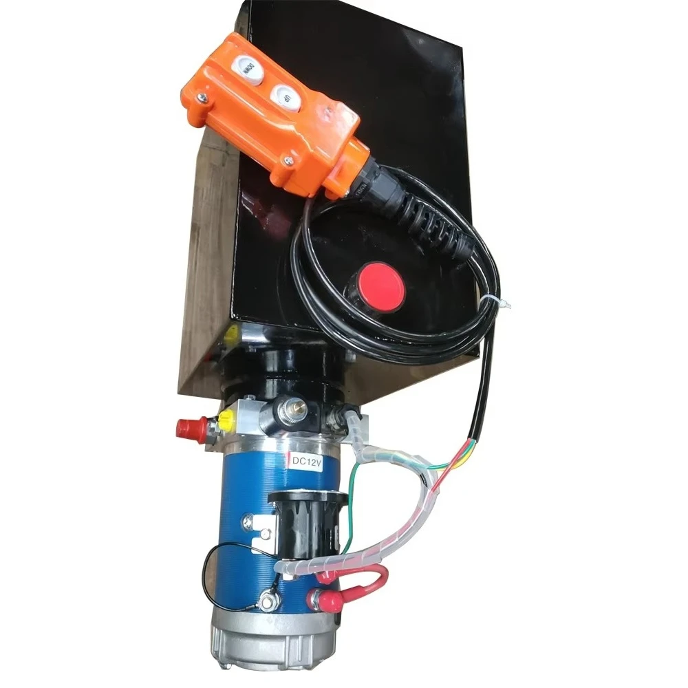 

Hydraulic Pump 15L Hydraulic Power Unit, Single Acting Power Unit 12 V DC Hydraulic Power Pump for Dump Trailer