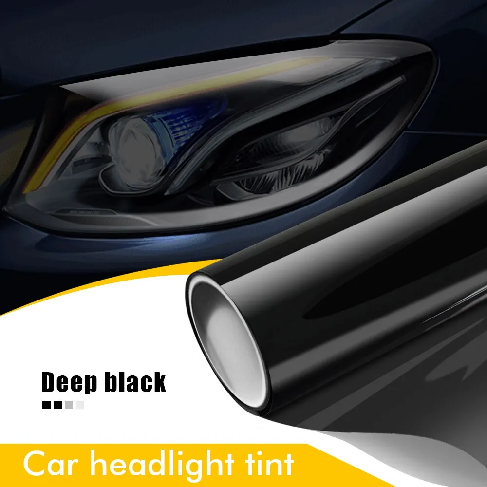 50 cm x 200 cm Auto Koplamp Tint Film Rook Mistlamp Licht Vinyl Film PVC Zwarte Tint Vinyl Waterdichte film Auto Sticker Accessoires