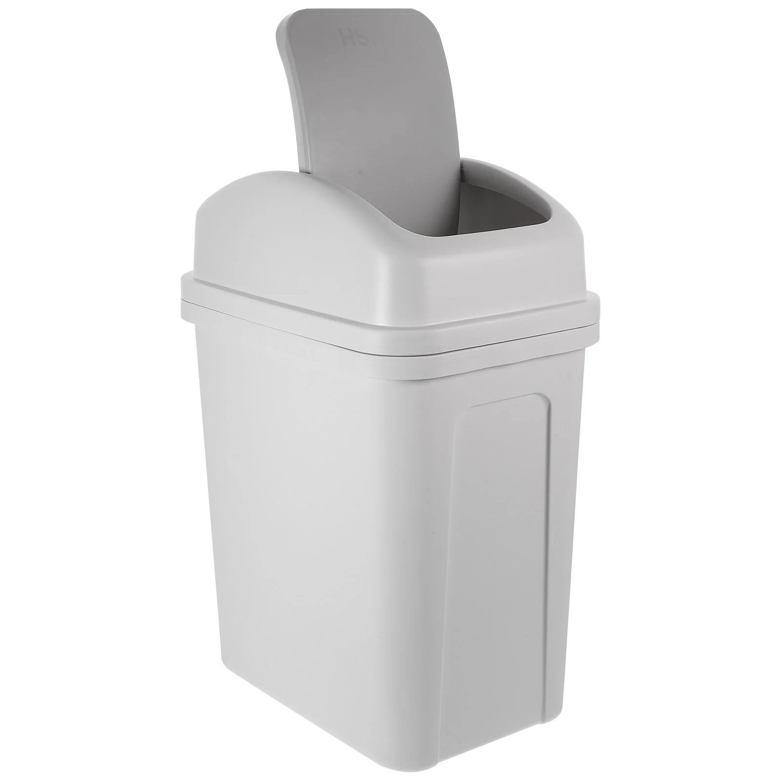 Small Trash Can Lid 1.8 Gallon Thicken Plastic Garbage Can Slim Waste Bin Compact Rubbish Container Bucket Bathroom Kitchen