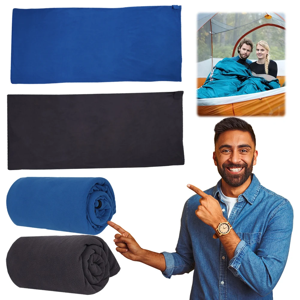 

Флисовый вкладыш для спального мешка на молнии, теплый спальный мешок для кемпинга, путешествий и походов