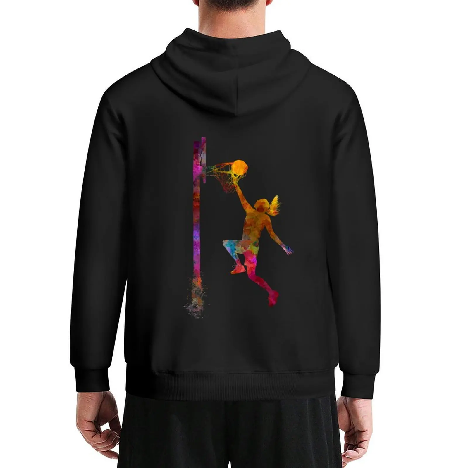 

young woman basketball player 04 Hoodie blouse men's sweat-shirt set men's coat men wear new hooded tee