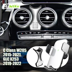 For Mercedes Benz C Class W205 2015-2021 GLC Class X253 2019-2022 Mobile Phone Holder Special Solar Magnetic Wireless Charging