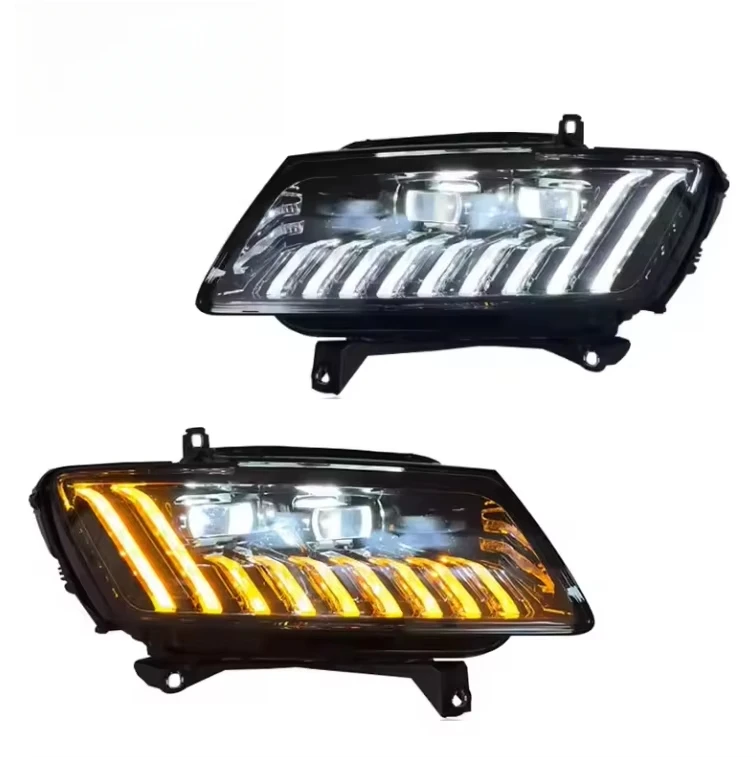 Auto Car Parts for Audi Q5 Headlights Assembly 2008-2018 Applicable LED Daytime Running and Flow Direction Lights Lens