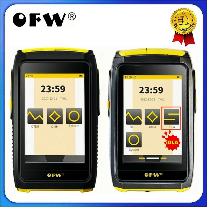 Mini OTDR Active Fiber Live Test 1550nm 20dB 80KM Fiber Reflectometer Touch Screen OPM VFL OLS Tester SC APC/UPC Connector